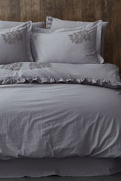 ZEBRA CASA Troya Double Natural Duvet Cover Set