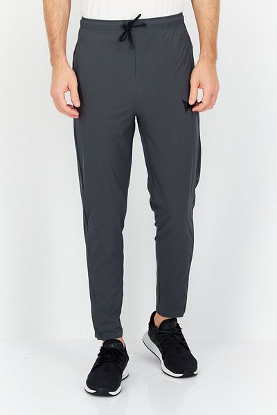 Tapout Men Regular Fit Brand Logo Sweatpants, Dark Grey