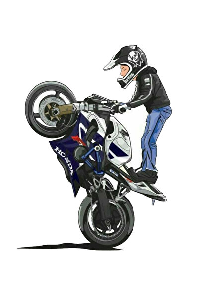 MegaSticker ملصق أمامي لراكبي الدراجات النارية، سيارة، دراجة نارية، خوذة، كمب...