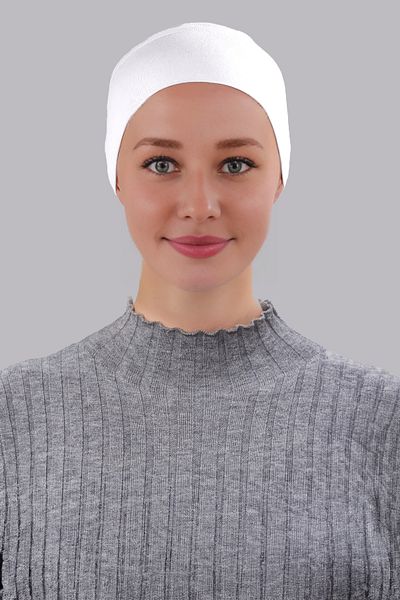 Sonbaharmoda Πρακτικό καπό Hijab χωρίς ραφές - Βαμβακερό χτενισμένο βαμβακερό λύκρα, απλό καπό που κουμπώνει