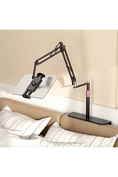 Coverzone Profesyonel 80cm Kol Uzunluğu Koltuk Yatak Masaüstü Montaj Tablet Tutucu Açısı Ayarlanabilir CT8