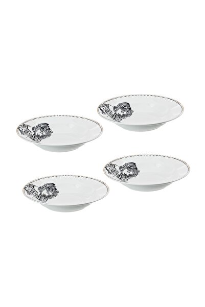 HIC deep porcelain dinner plates 4 Piece set