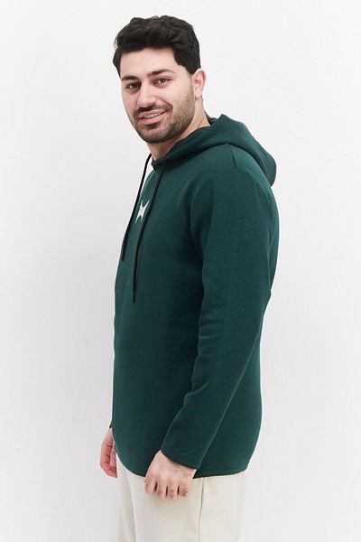 Tapout Men Sportswear Fit Outdoor Hooded Sweatshirt, Green