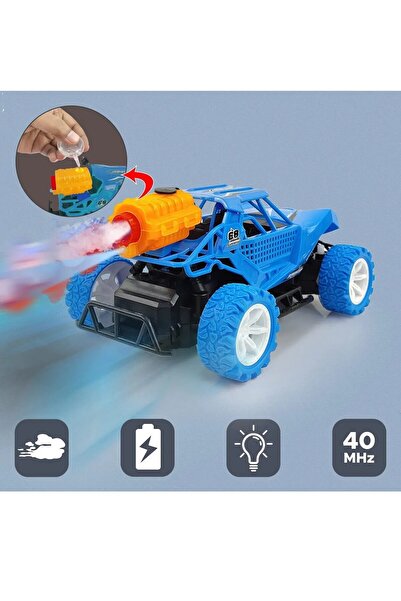 dekantoys Uzaktan Kumandalı Şarjlı Duman Atan Işıklı Araba, Duman Çıkaran Oyuncak Araba 20 Cm