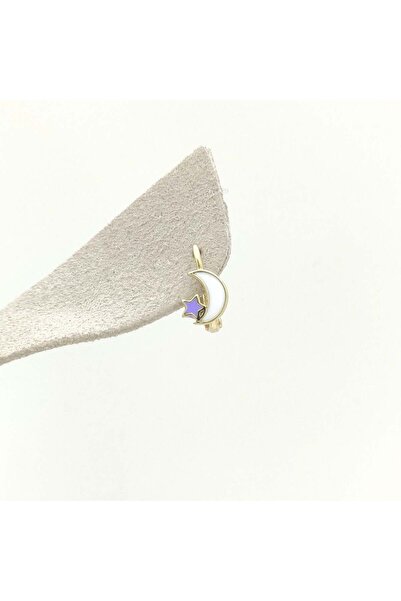 byBurak GOLD Ay Yıldız Çocuk Küpe Altın – KP00835