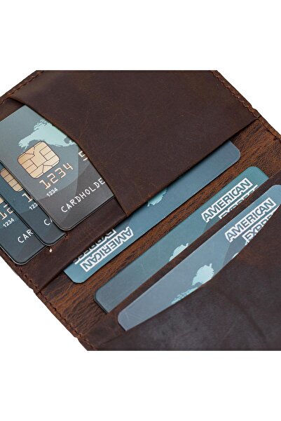 PLM Dalfsen G2 Antique Brown Leather Card Holder
