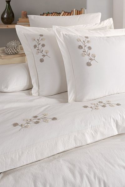 ZEBRA CASA Myra Double Natural Duvet Cover Set