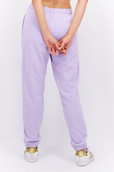 Bebe Women Regular Fit Non Stretchable Brand Logo Jogger Pants, Purple