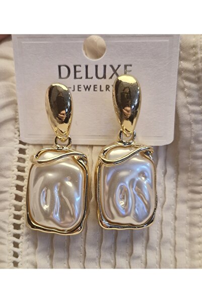 AKSESUARIM İNCİ DETAYLI,SALLANTILI ÇELİK,GOLD KÜPE(HAFİFTİR,KARARMAZ, ANTİALERJİK)