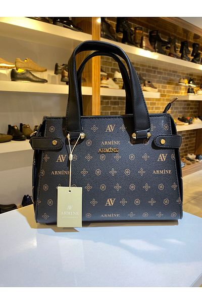 Armine Armine Women's Black Printed Use and Stylish Hand and Shoulder Bag