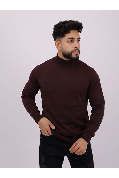 TÜKATO Men's Regular Fit Half Fisherman Knitwear Sweater