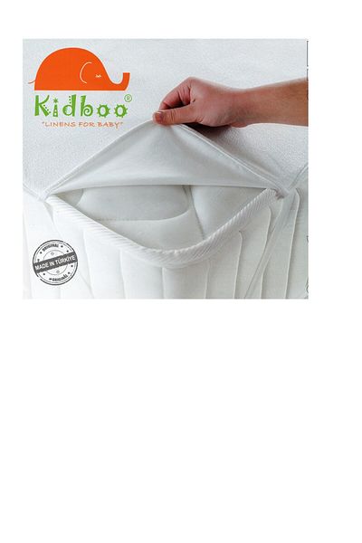 Kidboo Microfiber Fabric Surface Liquid Waterproof Corner Elastic Baby Mattress Protector Mattresses (Size: 90*190 cm)