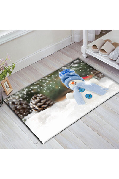 PRINTOPIA ALCADİZAYN السنة الجديدة عيد الميلاد الأزرق زرر ثلج نمط الباب الزخر...