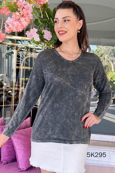 İnce Topuk Cotton Knitwear Starry Blouse - 5K295