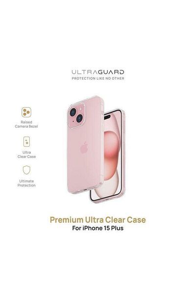 ULTRAGUARD جراب شفاف فائق الجودة لهاتف آيفون 15 بلس