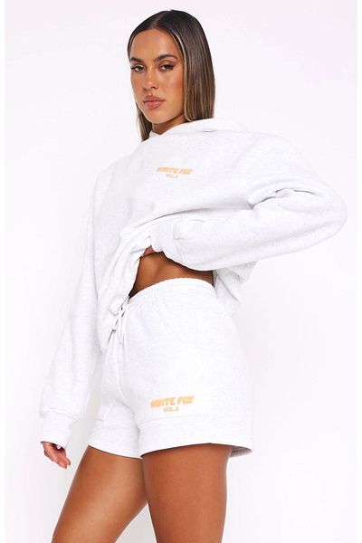 The Champ Clothing Wf Women Grey Melange Vol 3 Written Offstage Short