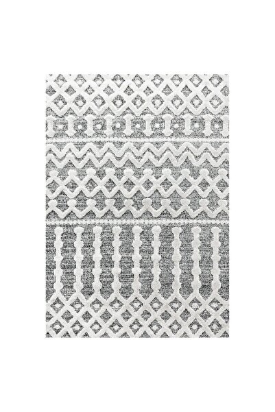 Enva Home Yumoş Post Peluş Shaggy Üst Kalite % 100 Polipropilen Tozumaz Jüt Taban Oda Koridor Halısı 4710 Gri