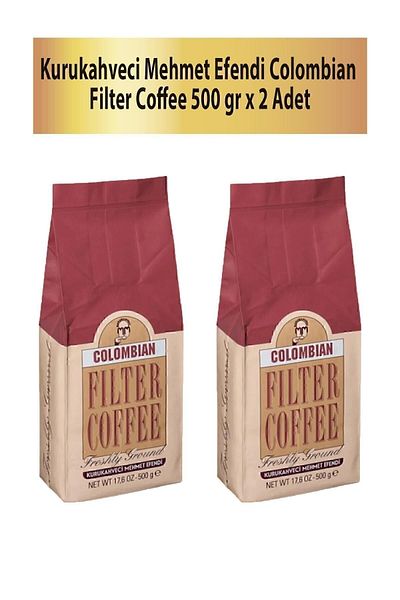 Mehmet Efendi Colombian Filter Coffee 500Gr - Foil Packaging - 2 Pieces