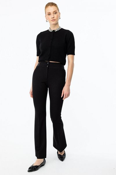 Ekol Elastic Waist Spaghetti Trousers