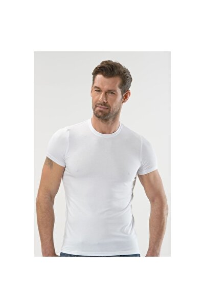 Pamukevi 1203 مشروط س الرقبة كم الرجال القميص التذكاري الأبيض