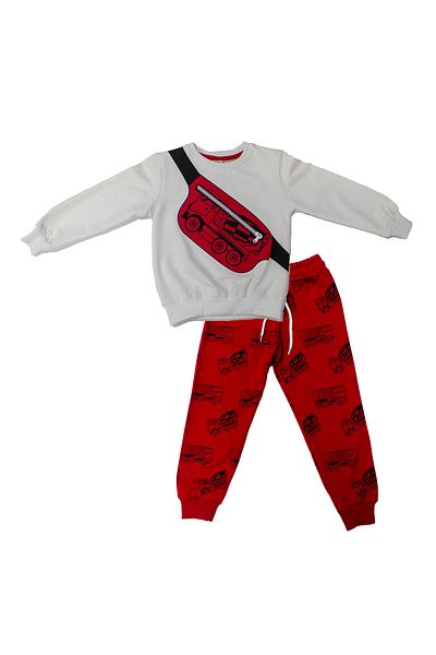 CNS Concept Red White Waist Bag Print Tracksuit Tk.