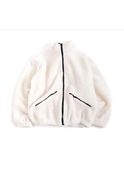 RANESA Men's White Oversize Plush Jacket