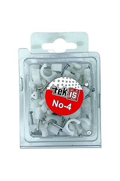Tek-İş Beton Çivili Kablo Tutucu Kroşe No: 4 - 10mm 50 Adet