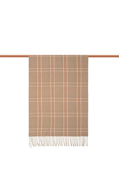 Bursa İpek Χειμερινό σάλι με μοτίβο καφέ γάλακτος