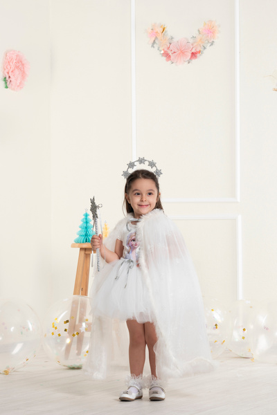 DUCA Σετ Μικρή Πριγκίπισσα Έλσα Μανδύα Στέμμα και Μαντίλι 3 τμχ