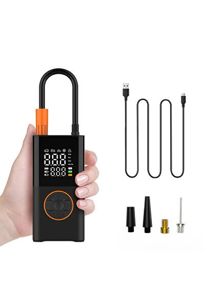 Enshall Yeni 3600 mAh Şarjlı Hava Pompası Araç Lastik, Bisiklet, Top Şişirme Oto Hava Kompresörü