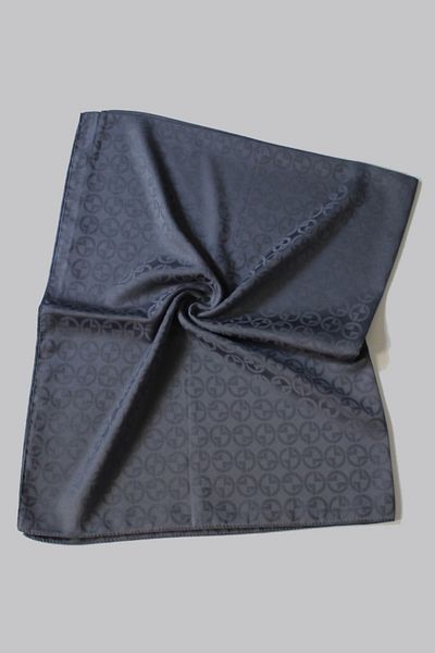 QUM İPEK Ιταλικό σάλι ζακάρ με σχέδιο Anthracite G