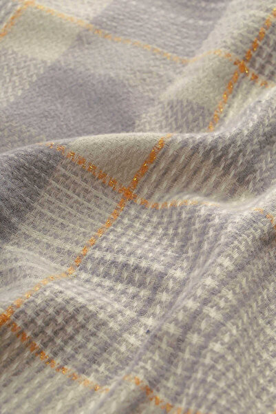 Bursa İpek Gray Smoked Patterned Winter Shawl