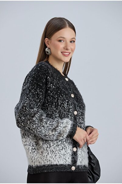 Piedra Snowy Raised Crew Neck Women's Cardigan