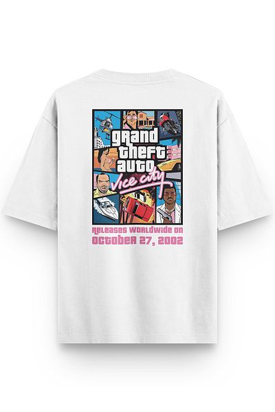 Overoz Μπλουζάκι Gta Vice City Back Printed Semi Oversize 1314