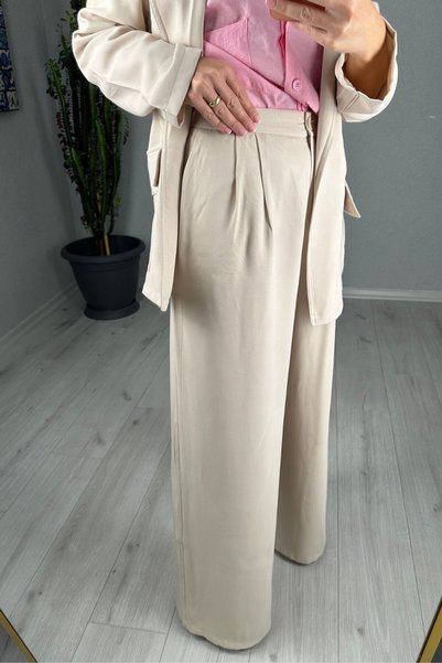 lady special Vatis Modal Kumaş Ceket Pantolon Takım