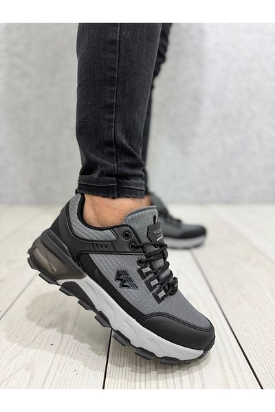 Wickers 2723 Ανδρικά αθλητικά παπούτσια Wickers Smoked-Black Orthopedic Sole