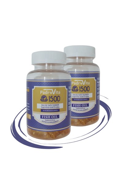 PadroVita أوميجا 3 1500 ملجم زيت السمك 30 كبسولة 2 عبوة