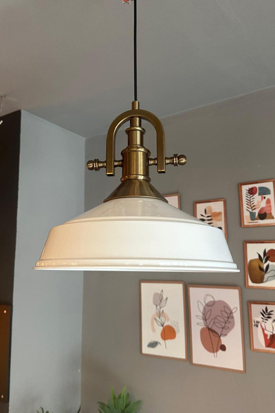 Bamyum Carmelo Beyaz Tekli Avize Eskitme Gemici Başlık Retro Sarkıt Lamba Restoran Salon Aydınlatma