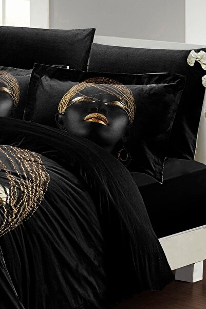 MonoHome 3D Африкански жени комплект за спално бельо - за двама, 100% памук, ...