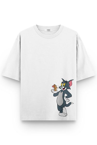 Overoz Μπλουζάκι με στάμπα Tom And Jerry Semi Oversize 1317