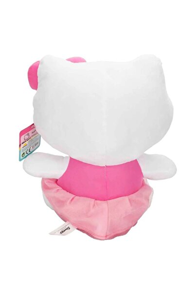 Sunman PELÜŞ OT180201-A HELLO KİTTY PEMBE ELBİSELİ KURDELELİ 36 CM