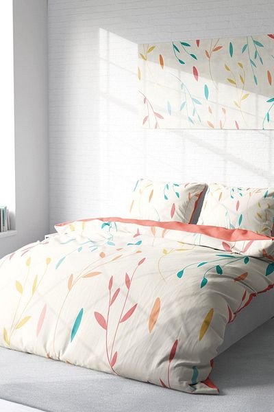 MonoHome Duvet Cover Set 100% Natural Cotton Double 3D Digital Sheets