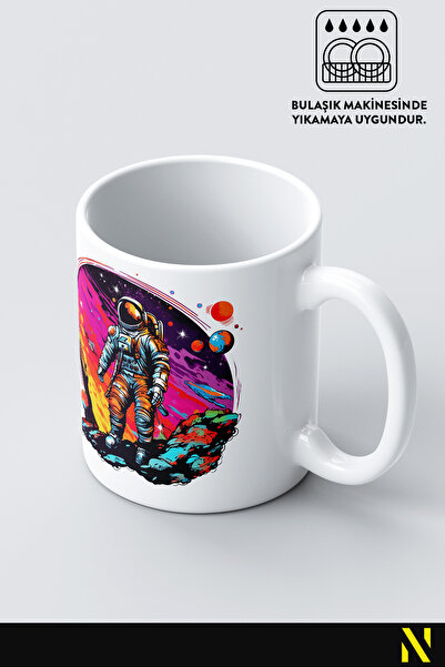 nilizma Space Themed Astronaut Porcelain Mug