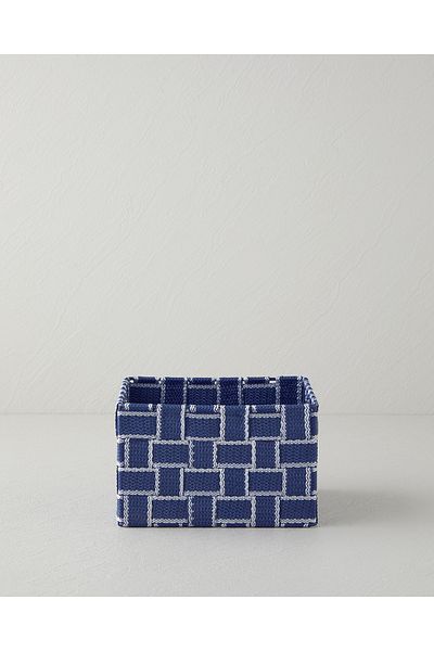 English Home Shine Basket 17X17X10 Navy Blue