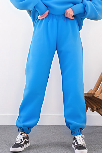 YAKAMEL Γυναικείο παντελόνι φόρμας με πολύ ψηλή μέση και φαρδιά γραμμή, με πλ...