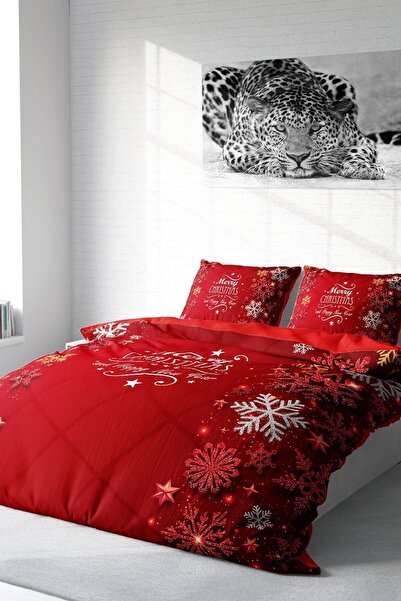 MonoHome Set cuvertură de pilota de Anul Nou 100% bumbac natural Crăciun Feri...