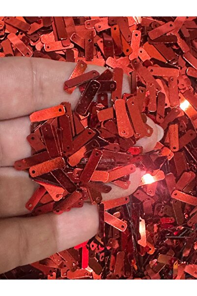 Gönülden Tasarım 40 Gr Lazer Kesim Baget Oya Yazma Pul Payet 1 Cm Kırmızı