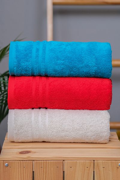 Dotamess 100% Organic Cotton Milano Premium Antibacterial 50X100 cm 3-Piece Hand and Face Towel Set