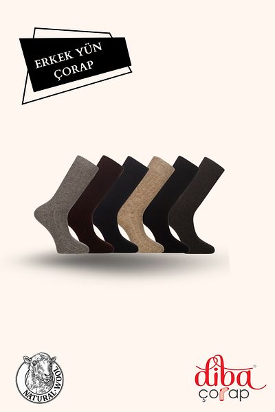 Diba Set of 6 Men's Wool Derby Socks