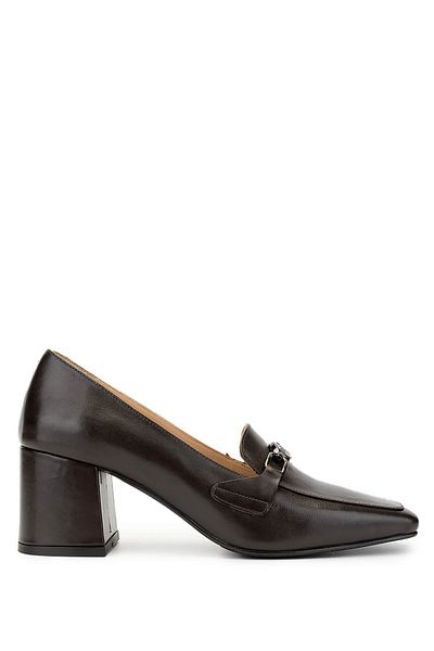 Tamer Tanca Women's Genuine Leather Brown Heeled Shoes